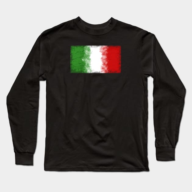 Italian Flag Long Sleeve T-Shirt by rachybattlebot